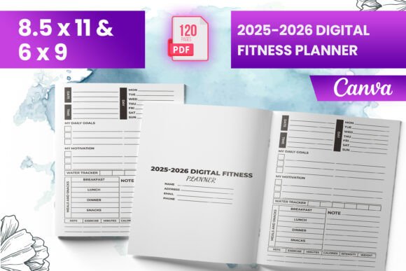 2025-2026 Digital Fitness Planner KDP