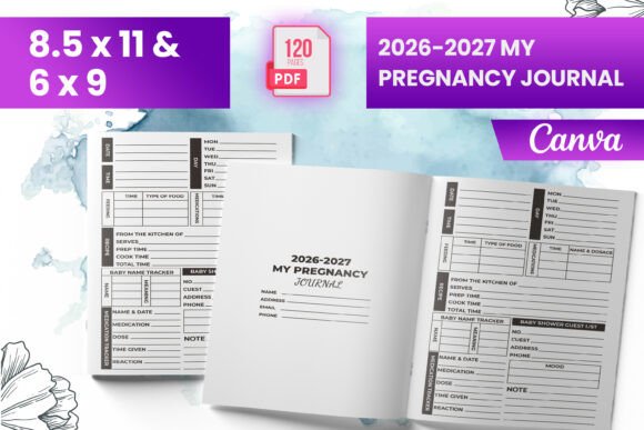 2026-2027 My Pregnancy Journal KDP