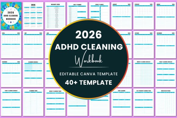 2026 ADHD Cleaning Workbook KDP Interior