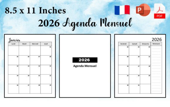 2026 Agenda Mensuel Monthly Planner: A Practical Tool for Productivity and Organization