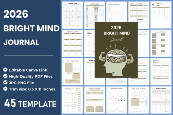 2026 Bright Mind Journal KDP Interior