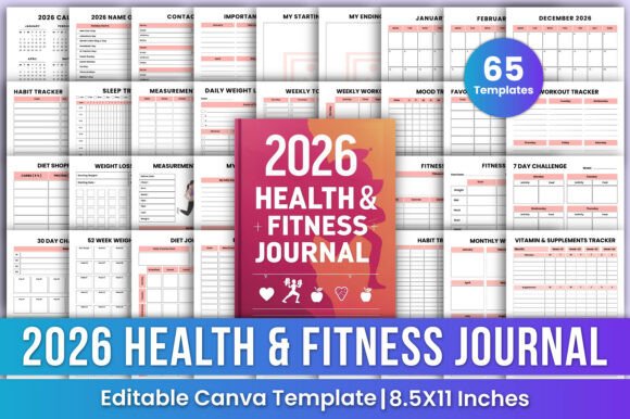 2026 Health Fitness Journal Canva Kdp: A Comprehensive Tool for Tracking Wellness Goals