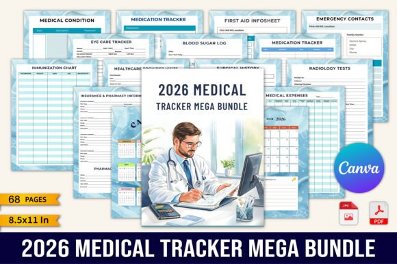 2026 Medical Tracker Mega Bundle: Your Health Management Solution