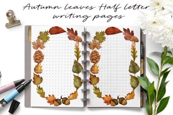 Bring the Warmth of Fall to Your Journaling and Planning with Autumn Leaves Writing Paper