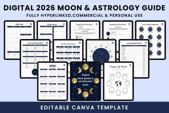 Discover the Magic of the Moon and Stars with the Digital 2026 Moon Astrology Guide KDP