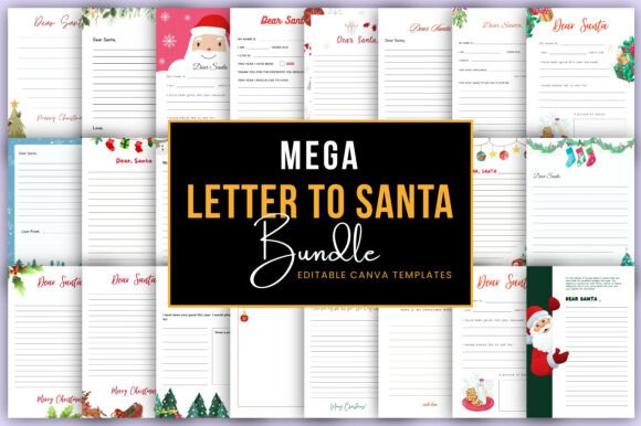 Mega Letter to Santa Bundle Canva Kdp