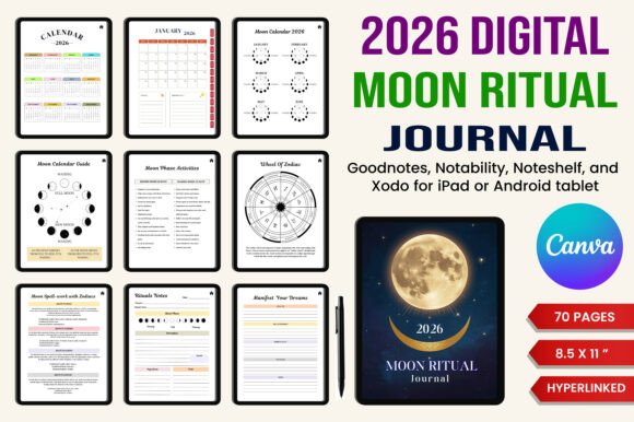 The 2026 Digital Moon Ritual Journal: A Tool for Spiritual Alignment and Mindful Living