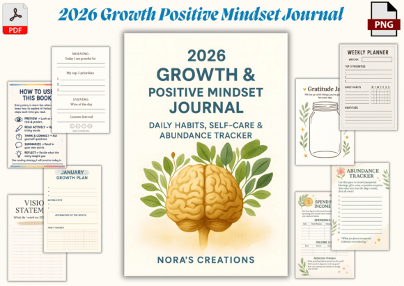 Transform 2026 with the Growth Positive Mindset Journal